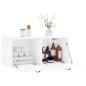vidaXL Mobile a Parete Bianco Lucido 80x36,5x35 cm Legno Multistrato vidaXL Mobile a Parete Bianco Lucido 80x36,5x35 cm Legno Multistrato