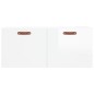 vidaXL Mobile a Parete Bianco Lucido 80x36,5x35 cm Legno Multistrato vidaXL Mobile a Parete Bianco Lucido 80x36,5x35 cm Legno Multistrato