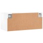 vidaXL Mobile a Parete Bianco Lucido 80x36,5x35 cm Legno Multistrato vidaXL Mobile a Parete Bianco Lucido 80x36,5x35 cm Legno Multistrato