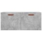 vidaXL Mobile a Parete Grigio Cemento 80x36,5x35 cm Legno Multistrato vidaXL Mobile a Parete Grigio Cemento 80x36,5x35 cm Legno Multistrato