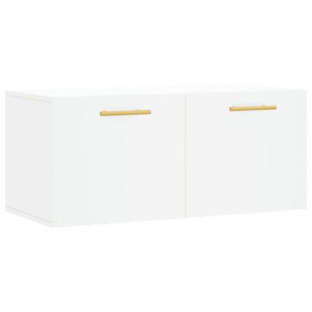 vidaXL Mobile a Parete Bianco 80x36,5x35 cm in Legno Multistrato
