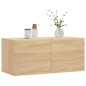 vidaXL Mobile a Parete Rovere Sonoma 80x36,5x35 cm Legno Multistrato vidaXL Mobile a Parete Rovere Sonoma 80x36,5x35 cm Legno Multistrato