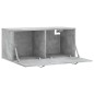 vidaXL Mobile a Parete Grigio Cemento 80x36,5x35 cm Legno Multistrato vidaXL Mobile a Parete Grigio Cemento 80x36,5x35 cm Legno Multistrato