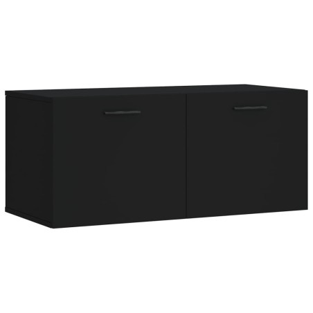 vidaXL Mobile a Parete Nero 80x36,5x35 cm in Legno Multistrato