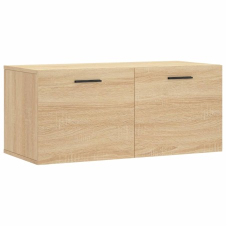 vidaXL Mobile a Parete Rovere Sonoma 80x36,5x35 cm Legno Multistrato