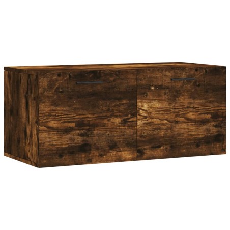 vidaXL Mobile a Parete Rovere Fumo 80x36,5x35 cm in Legno Multistrato