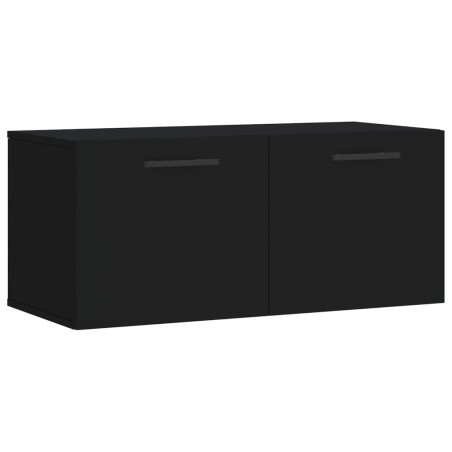 vidaXL Mobile a Parete Nero 80x36,5x35 cm in Legno Multistrato