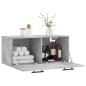 vidaXL Mobile a Parete Grigio Cemento 80x36,5x35 cm Legno Multistrato vidaXL Mobile a Parete Grigio Cemento 80x36,5x35 cm Legno Multistrato
