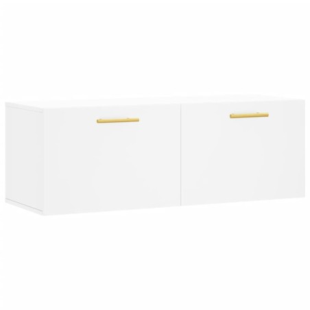 vidaXL Mobile a Parete Bianco 100x36,5x35 cm in Legno Multistrato