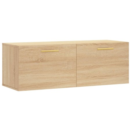 vidaXL Mobile a Parete Rovere Sonoma 100x36,5x35 cm Legno Multistrato