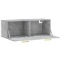 vidaXL Mobile a Parete Grigio Cemento 100x36,5x35 cm Legno Multistrato vidaXL Mobile a Parete Grigio Cemento 100x36,5x35 cm Legno Multistrato