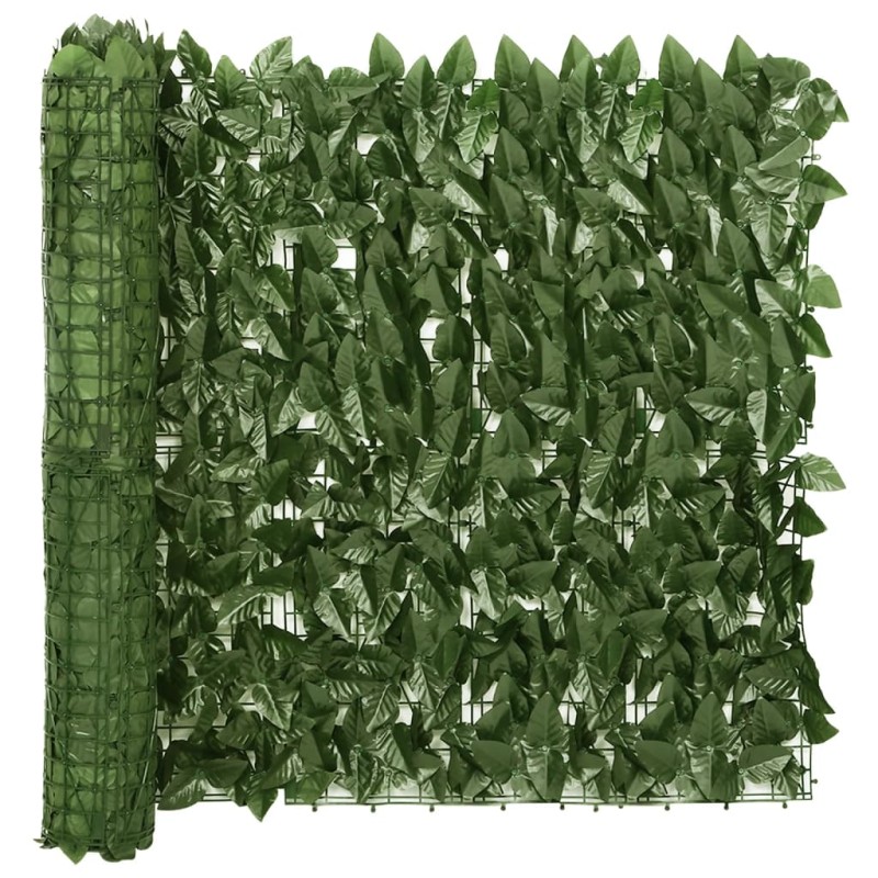 Paravento da Balcone con Foglie Verde Scuro 400x75 cm Paravento da Balcone con Foglie Verde Scuro 400x75 cm