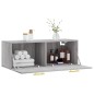vidaXL Mobile a Parete Grigio Sonoma 100x36,5x35 cm Legno Multistrato vidaXL Mobile a Parete Grigio Sonoma 100x36,5x35 cm Legno Multistrato