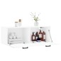 vidaXL Mobile a Parete Bianco 100x36,5x35 cm in Legno Multistrato vidaXL Mobile a Parete Bianco 100x36,5x35 cm in Legno Multistrato