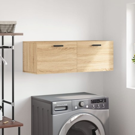 vidaXL Mobile a Parete Rovere Sonoma 100x36,5x35 cm Legno Multistrato