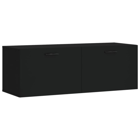 vidaXL Mobile a Parete Nero 100x36,5x35 cm in Legno Multistrato