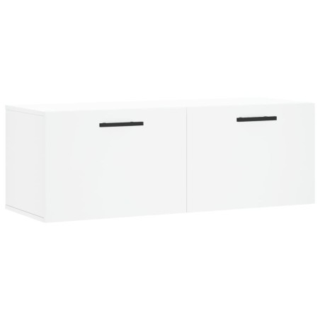 vidaXL Mobile a Parete Bianco 100x36,5x35 cm in Legno Multistrato