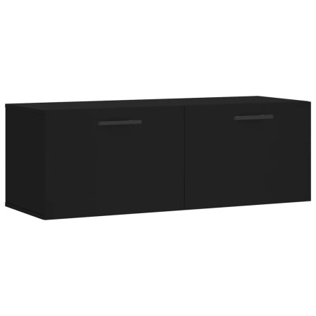 vidaXL Mobile a Parete Nero 100x36,5x35 cm in Legno Multistrato