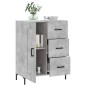 vidaXL Credenza Grigio Cemento 69,5x34x90 cm in Legno Multistrato vidaXL Credenza Grigio Cemento 69,5x34x90 cm in Legno Multistrato