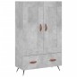 vidaXL Credenza Grigio Cemento 69,5x31x115 cm in Legno Multistrato vidaXL Credenza Grigio Cemento 69,5x31x115 cm in Legno Multistrato