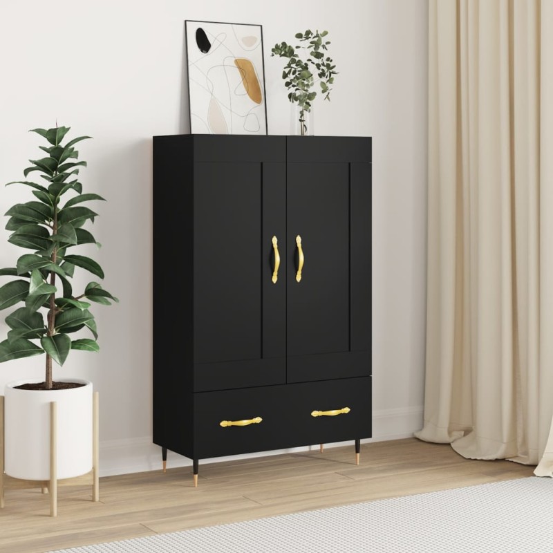 vidaXL Credenza Nera 69,5x31x115 cm in Legno Multistrato vidaXL Credenza Nera 69,5x31x115 cm in Legno Multistrato