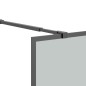 Parete Doccia Walk in Mensola Nera 90x195cm Vetro ESG Alluminio Parete Doccia Walk in Mensola Nera 90x195cm Vetro ESG Alluminio