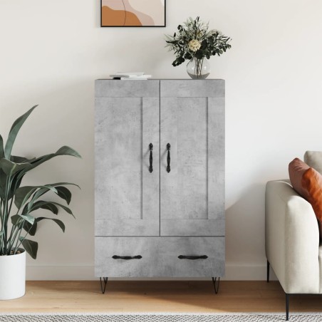 vidaXL Credenza Grigio Cemento 69,5x31x115 cm in Legno Multistrato