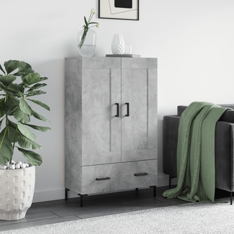 vidaXL Credenza Grigio Cemento 69,5x31x115 cm in Legno Multistrato vidaXL Credenza Grigio Cemento 69,5x31x115 cm in Legno Multistrato