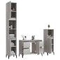 Set Mobili da Bagno 3 pz Grigio Sonoma in Legno Multistrato Set Mobili da Bagno 3 pz Grigio Sonoma in Legno Multistrato