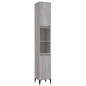 Set Mobili da Bagno 3 pz Grigio Sonoma in Legno Multistrato Set Mobili da Bagno 3 pz Grigio Sonoma in Legno Multistrato