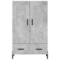 vidaXL Credenza Grigio Cemento 69,5x31x115 cm in Legno Multistrato vidaXL Credenza Grigio Cemento 69,5x31x115 cm in Legno Multistrato