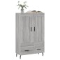 vidaXL Credenza Grigio Sonoma 69,5x31x115 cm in Legno Multistrato vidaXL Credenza Grigio Sonoma 69,5x31x115 cm in Legno Multistrato