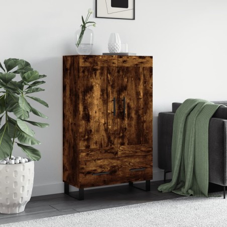 vidaXL Credenza Rovere Fumo 69,5x31x115 cm in Legno Multistrato
