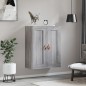 vidaXL Mobile a Parete Grigio Sonoma 69,5x34x90 cm Legno Multistrato vidaXL Mobile a Parete Grigio Sonoma 69,5x34x90 cm Legno Multistrato