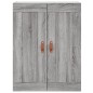 vidaXL Mobile a Parete Grigio Sonoma 69,5x34x90 cm Legno Multistrato vidaXL Mobile a Parete Grigio Sonoma 69,5x34x90 cm Legno Multistrato