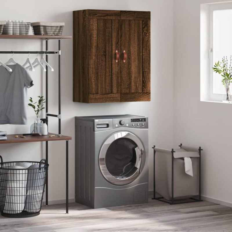 vidaXL Mobile a Parete Rovere Marrone 69,5x34x90 cm Legno Multistrato vidaXL Mobile a Parete Rovere Marrone 69,5x34x90 cm Legno Multistrato