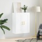 vidaXL Mobile a Parete Bianco 69,5x34,90 cm in Legno Multistrato vidaXL Mobile a Parete Bianco 69,5x34,90 cm in Legno Multistrato