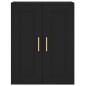 vidaXL Mobile a Parete Nero 69,5x34,90 cm in Legno Multistrato vidaXL Mobile a Parete Nero 69,5x34,90 cm in Legno Multistrato