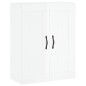 vidaXL Mobile a Parete Bianco Lucido 69,5x34x90 cm Legno Multistrato vidaXL Mobile a Parete Bianco Lucido 69,5x34x90 cm Legno Multistrato