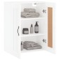 vidaXL Mobile a Parete Bianco Lucido 69,5x34x90 cm Legno Multistrato vidaXL Mobile a Parete Bianco Lucido 69,5x34x90 cm Legno Multistrato