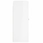 vidaXL Mobile a Parete Bianco Lucido 69,5x34x90 cm Legno Multistrato vidaXL Mobile a Parete Bianco Lucido 69,5x34x90 cm Legno Multistrato