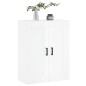 vidaXL Mobile a Parete Bianco Lucido 69,5x34x90 cm Legno Multistrato vidaXL Mobile a Parete Bianco Lucido 69,5x34x90 cm Legno Multistrato