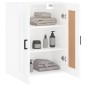 vidaXL Mobile a Parete Bianco Lucido 69,5x34x90 cm Legno Multistrato vidaXL Mobile a Parete Bianco Lucido 69,5x34x90 cm Legno Multistrato