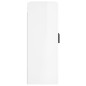 vidaXL Mobile a Parete Bianco Lucido 69,5x34x90 cm Legno Multistrato vidaXL Mobile a Parete Bianco Lucido 69,5x34x90 cm Legno Multistrato