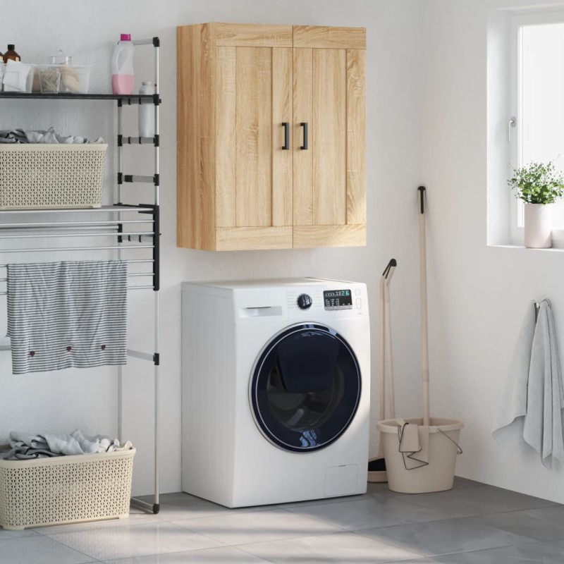 vidaXL Mobile a Parete Rovere Sonoma 69,5x34x90 cm Legno Multistrato vidaXL Mobile a Parete Rovere Sonoma 69,5x34x90 cm Legno Multistrato