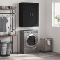 vidaXL Mobile a Parete Nero 69,5x34,90 cm in Legno Multistrato vidaXL Mobile a Parete Nero 69,5x34,90 cm in Legno Multistrato