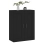 vidaXL Mobile a Parete Nero 69,5x34,90 cm in Legno Multistrato vidaXL Mobile a Parete Nero 69,5x34,90 cm in Legno Multistrato