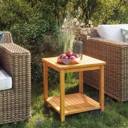 vidaXL Tavolino in Legno Massello di Acacia 45x45x45 cm