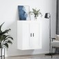 vidaXL Mobile a Parete Bianco 69,5x34,90 cm in Legno Multistrato vidaXL Mobile a Parete Bianco 69,5x34,90 cm in Legno Multistrato