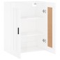 vidaXL Mobile a Parete Bianco Lucido 69,5x34x90 cm Legno Multistrato vidaXL Mobile a Parete Bianco Lucido 69,5x34x90 cm Legno Multistrato